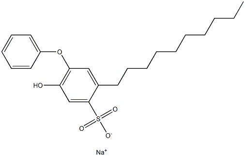 6-Hydroxy-3-decyl[oxybisbenzene]-4-sulfonic acid sodium salt Struktur