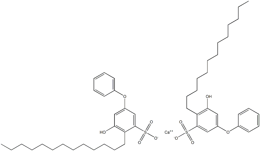 Bis(5-hydroxy-4-tridecyl[oxybisbenzene]-3-sulfonic acid)calcium salt Struktur