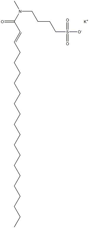 4-[N-(1-Oxo-2-henicosen-1-yl)-N-methylamino]-1-butanesulfonic acid potassium salt Struktur