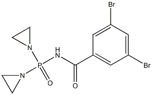 N-[Bis(1-aziridinyl)phosphinyl]-3,5-dibromobenzamide Struktur