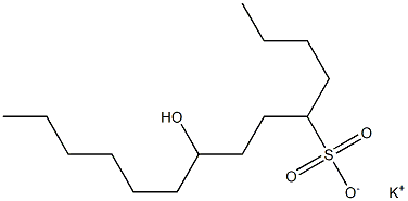 8-Hydroxytetradecane-5-sulfonic acid potassium salt Struktur