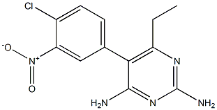 2,4-Diamino-6-ethyl-5-(3-nitro-4-chlorophenyl)pyrimidine Struktur