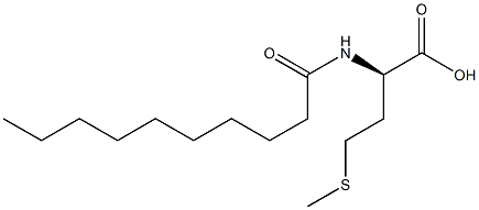 (R)-4-Methylthio-2-[(1-oxodecyl)amino]butanoic acid Struktur