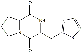 3-[(Thiophen-2-yl)methyl]hexahydropyrrolo[1,2-a]pyrazine-1,4-dione Struktur