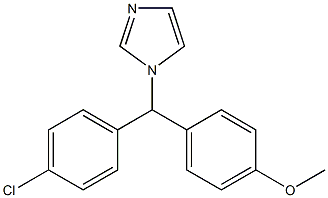 1-[(4-Chlorophenyl)(4-methoxyphenyl)methyl]-1H-imidazole Struktur