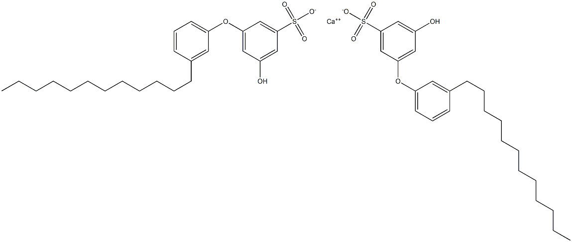 Bis(5-hydroxy-3'-dodecyl[oxybisbenzene]-3-sulfonic acid)calcium salt Struktur