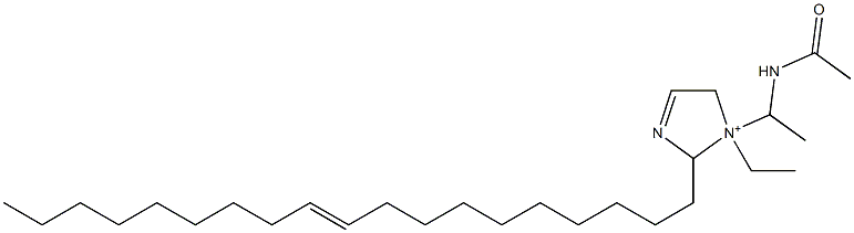 1-[1-(Acetylamino)ethyl]-1-ethyl-2-(10-nonadecenyl)-3-imidazoline-1-ium Struktur