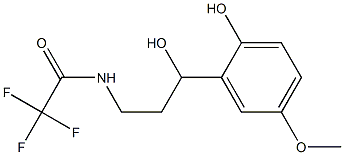 N-[3-Hydroxy-3-(2-hydroxy-5-methoxyphenyl)propyl]-2,2,2-trifluoroacetamide Struktur