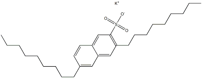 3,6-Dinonyl-2-naphthalenesulfonic acid potassium salt Struktur