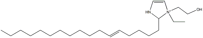 1-Ethyl-2-(5-heptadecenyl)-1-(2-hydroxyethyl)-4-imidazoline-1-ium Struktur