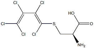 S-(1,2,3,4,4-Pentachloro-1,3-butadien-1-yl)-L-cysteine Struktur