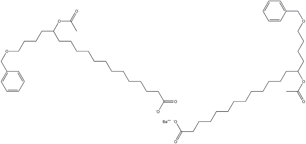 Bis(18-benzyloxy-14-acetyloxystearic acid)barium salt Struktur