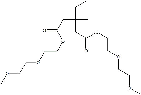 3-Ethyl-3-methylglutaric acid bis[2-(2-methoxyethoxy)ethyl] ester Struktur