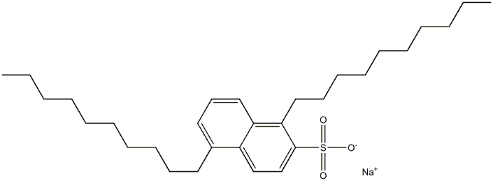 1,5-Didecyl-2-naphthalenesulfonic acid sodium salt Struktur