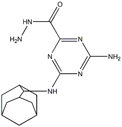 4-Amino-6-(2-adamantylamino)-1,3,5-triazine-2-carbohydrazide Struktur