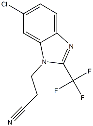 3-[6-Chloro-2-(trifluoromethyl)-1H-benzimidazol-1-yl]propionitrile Struktur