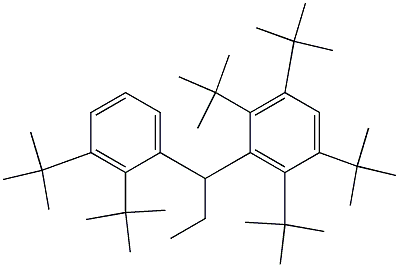 1-(2,3,5,6-Tetra-tert-butylphenyl)-1-(2,3-di-tert-butylphenyl)propane Struktur