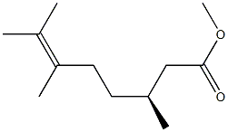 [S,(-)]-3,6,7-Trimethyl-6-octenoic acid methyl ester Struktur