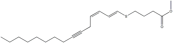 4-[[(1E,3Z)-1,3-Pentadecadien-6-ynyl]thio]butyric acid methyl ester Struktur