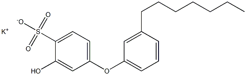 3-Hydroxy-3'-heptyl[oxybisbenzene]-4-sulfonic acid potassium salt Struktur