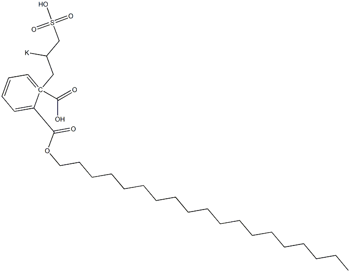 Phthalic acid 1-nonadecyl 2-(2-potassiosulfopropyl) ester Struktur