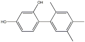 4-(2,4,5-Trimethylphenyl)benzene-1,3-diol Struktur