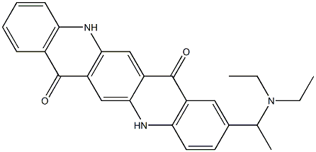 2-[1-(Diethylamino)ethyl]-5,12-dihydroquino[2,3-b]acridine-7,14-dione Struktur