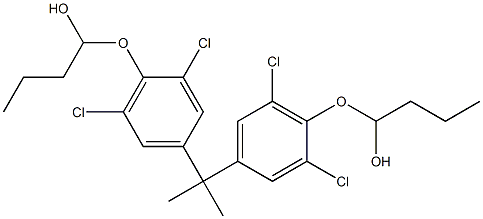 1,1'-[Isopropylidenebis(2,6-dichloro-4,1-phenyleneoxy)]bis(1-butanol) Struktur