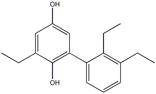 2-Ethyl-6-(2,3-diethylphenyl)benzene-1,4-diol Struktur