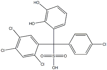 (4-Chlorophenyl)(2,4,5-trichlorophenyl)(2,3-dihydroxyphenyl)methanesulfonic acid Struktur