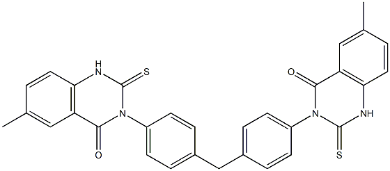 3,3'-[Methylenebis(4,1-phenylene)]bis[1,2-dihydro-6-methyl-2-thioxoquinazolin-4(3H)-one] Struktur