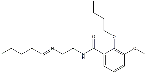 2-Butoxy-3-methoxy-N-[2-(pentylideneamino)ethyl]benzamide Struktur