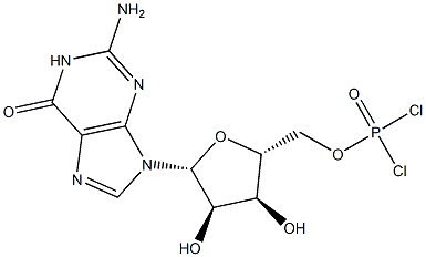 Guanosine-5'-dichloridophosphoric acid Struktur