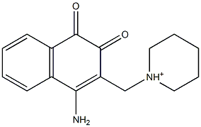 1-[[(4-Amino-1,2-dihydro-1,2-dioxonaphthalen)-3-yl]methyl]piperidinium Struktur