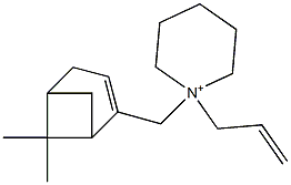 1-[(6,6-Dimethylbicyclo[3.1.1]hept-2-en-2-yl)methyl]-1-allylpiperidinium Struktur