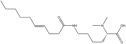 N6-(4-Decenoyl)-N2,N2-dimethyllysine Struktur