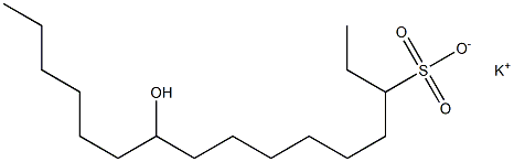 10-Hydroxyhexadecane-3-sulfonic acid potassium salt Struktur