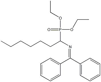 [1-(Diphenylmethylene)aminoheptyl]phosphonic acid diethyl ester Struktur