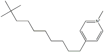 1-Methyl-4-(9,9-dimethyldecyl)pyridinium Struktur