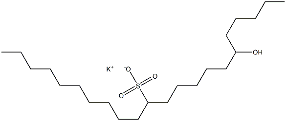 17-Hydroxydocosane-11-sulfonic acid potassium salt Struktur