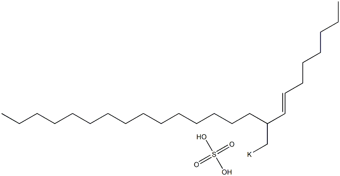 Sulfuric acid 2-(1-octenyl)heptadecyl=potassium ester salt Struktur