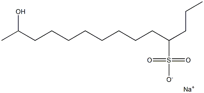 13-Hydroxytetradecane-4-sulfonic acid sodium salt Struktur