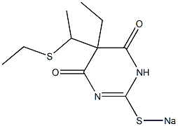 5-Ethyl-5-[1-(ethylthio)ethyl]-2-sodiothio-4,6(1H,5H)-pyrimidinedione Struktur