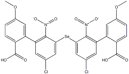 2-Carboxy-5-methoxyphenyl(2-nitro-5-chlorophenyl) selenide Struktur