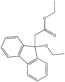 (9-Ethoxy-9H-fluoren-9-yl)acetic acid ethyl ester Struktur