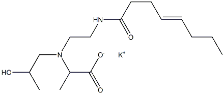 2-[N-(2-Hydroxypropyl)-N-[2-(4-octenoylamino)ethyl]amino]propionic acid potassium salt Struktur