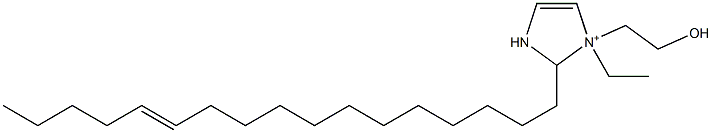 1-Ethyl-2-(12-heptadecenyl)-1-(2-hydroxyethyl)-4-imidazoline-1-ium Struktur