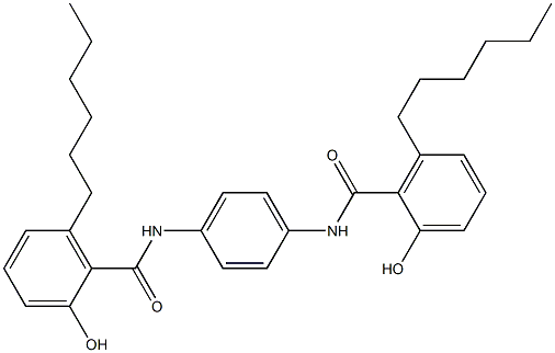 N,N'-Bis(6-hexylsalicyloyl)-p-phenylenediamine Struktur