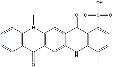 5,7,12,14-Tetrahydro-4,12-dimethyl-7,14-dioxoquino[2,3-b]acridine-1-sulfonic acid Struktur