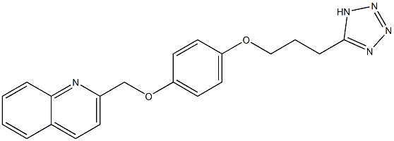 2-[4-[3-(1H-Tetrazol-5-yl)propoxy]phenoxymethyl]quinoline Struktur